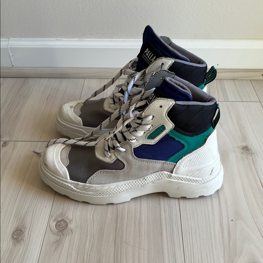 Palladium PALLAKIX 90 TX Blue and Gray High-Top Sneakers UNISEX - Picture 5 of 10